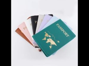 Premium Leather Passport Holder Covers Case Waterproof Travel Documents Organizer Protector