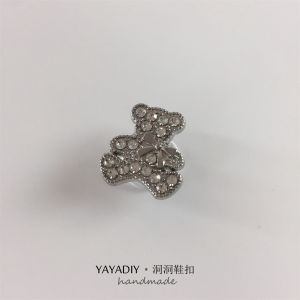 Exquisite! Rhinestone Five-Pointed Star Heart Metal Zhibi Star Shoe Buckle Fit Crocs Hole Shoes Easiest for Match Shoe Ornament 238