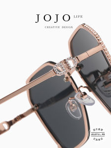 Jojos L. PD Feeling Polarized Summer Sun Glasses UV Protection Fashionable Sporty round Face Suitable Full Frame Metal Tac Lens