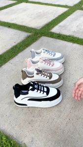 Cani "FREE BOX" Size (36 - 42) Jeno Sepatu Wanita Sneakers Kasual Fashion Korea Sport Shoes 9243