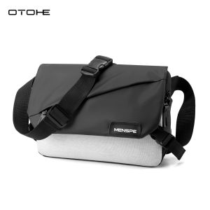 OTOHE กระเป๋าสะพายไหล่แฟชั่นผู้ชายกระเป๋าครอสบอดี้กระเป๋าเอกสารแบบสบายๆกระเป๋าประกบสีตัดกันกระเป๋ากระเป๋าสะพายน้ำหนักเบากระเป๋าหย่อนใจแฟชั่นผู้ชาย Oxford กันน้ำสำหรับกีฬาการเดินทางถนนกลางแจ้ง