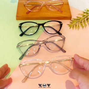 Kacamata PHOTOCROMIC 9011 CAT EYE: Sunglass Blueray Blulightcrmic Bluecromic Minus & Plus Korea Fashion Untuk Wanita