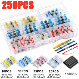 800Pcs Solder Seal Wire Connectors Kit Heat Shrink Butt Electrical Wire Terminal
