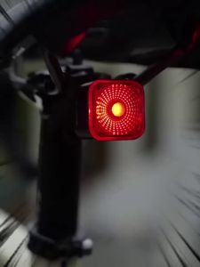 TOSUOD | TOSUOD Smart Bicycle Brake Light IPx6 Taillight Type-C Bike Tail Rear Light Auto Stop LED Riding Warning Safety Cycling Light