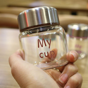 Compact Cute Portable Glass Cup