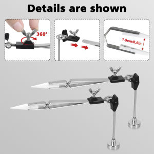 NEWACALOX Magnetic Soldering Third Helping Hand Flexible Stainless Steel/Ceramics Tweezers PCB Holder Welding Positioner Tool