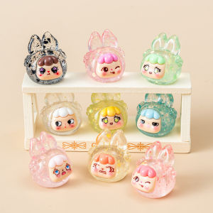 【On Sale】5Pcs เครื่องประดับการ์ตูนรูปกระต่ายเรืองแสงเครื่องตกแต่งเรซินอุปกรณ์ตกแต่งภูมิทัศน์บ้านขนาดเล็กที่สร้างสรรค์