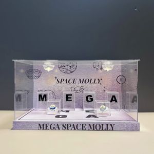 Space Molly 100% Anniversary II Blind Box Display Case for Bubble Monster MEGA Collectible Series Suitable for Cartoon Anime Collectibles