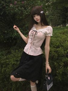 DUOMIAOTU | Korean Style French Elegant Summer Shirt