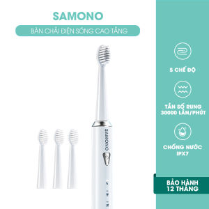 Bàn chải điện Samono SW-ET01 5 chế độ đánh răng tặng kèm 4 đầu bàn chải thay thế chải răng tự động có thể dùng cho răng nhạy cảm Bàn Chải Điện Chống Nước Ipx7 - Lazada