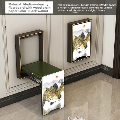 HAOZHANYOU | Space-Saving Adjustable Wall-Mounted Folding Shoes Changing Bench
