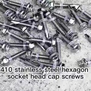 10pcs Stainless Steel 410 Tekscrew Outer Hexagonal Drilling Screws Self-Tapping Self-Drilling