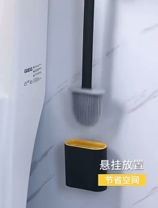 Household Toilet Cleaning Brush Set Silicone Cleaning Brush Set