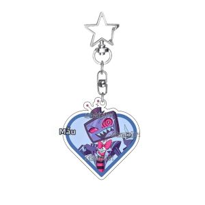 Bandai | Móc Khóa Acrylic Hình Nhân Vật Hoạt Hình Hazbin Hotel Valentine Alastor Vaggie Angel Dust Love Heart Dành Cho Fan Hâm Mộ