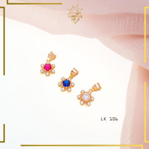 LIONTIN EMAS KADAR 300 6K DAN KADAR 375 8K LIONTIN BATU BUNGA MATA BATU CANTIK LK 106