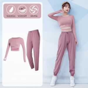 ชุดโยคะวิ่งฤดูร้อนสำหรับผู้หญิง ชุดออกกำลังกายแขนสั้นแบบบางระดับไฮเอนด์ ชุดฟิตเนส แฟชั่น ผ้าไนลอน ฤดูใบไม้ผลิและฤดูร้อน