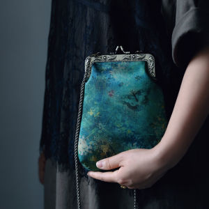 Original Scenic Silk Phone Bag with Lock Clasp Crossbody Bag for  13 And 15Pro Max by Twin Sisters New Collection