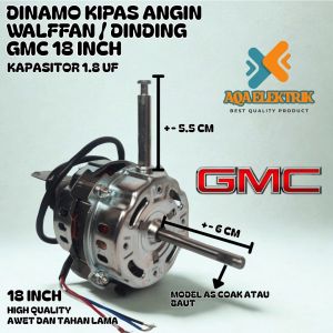 DINAMO KIPAS ANGIN DINDING GMC 18 INCH MODEL AS COAK KAPASITOR 1.8 UF