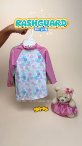 BigboxPH Kids Rashguard and Shorts Set Long Sleeve Swimsuit for Boys and Girls 1-12 Years Old | Soft Comfy Swimwear for Kids | Sun Protection Modest Swimwear for Kids