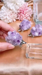 [现货] 紫水晶刺猬小摆件 招财镇宅萌物｜Amethyst Hedgehog Sculpture