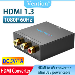 Vention AV to HDMI Converter HDMI to RCA Video Adapter 1080P HDMI1.3 with Mini USB Power Cable for TV Box Projector Game Console HDMI to AV