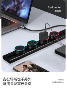 British Style 13A Portable Power Track Socket Kitchen Household Wire Track Drag Line Board TypeC Fast Charge Switch Socket Set