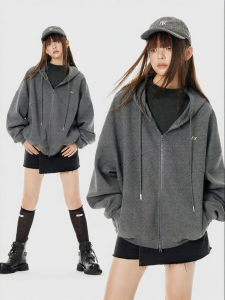 Turn Signal | New Casual Loose Hoodie Zipper Jacket