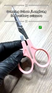 Gunting benang Bordir ujung lengkung / gunting bordir tajam stainless