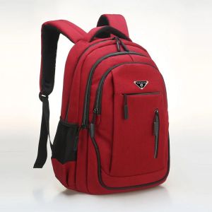 Large Capacity Backpack Men Laptop Backpacks 15.6 Oxford Black Solid High School Bags Teen College Boy Gril Student Backpack