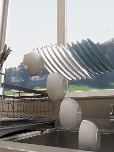 Rak Dapur Nordic Style Stainless Rak Wastafel Rak Piring dan Peralatan Dapur kokoh kuat Import
