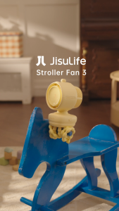 JisuLife Stroller Fan3 clip fan Air Purifying Baby Fan 21 Hour Cooling Time 120° Auto Oscillation Portable Desk fan with Night Light for Mom Baby Car Seat Pets