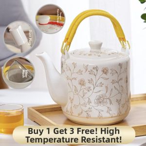 DONGZHIHUI | Ceramic Heat Resistant Large Capacity Jingdezhen Tea Brewing Teapot