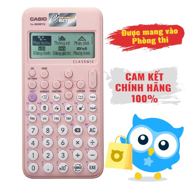 Máy tính casio FX-880-BTG chính hãng bảo hành 7 năm, 1 đổi 1 - Dicamon Shop -  Màu Đen, Xám, Hồng, Xanh