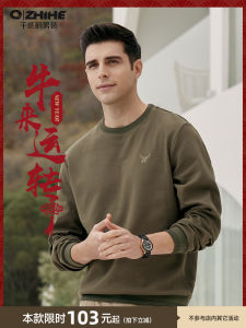 Fashionable Hoodie Sweatshirt for Men Youth Trendy Streetwear Loose Fit Embroidered Cotton Polyester Blend Spring Season