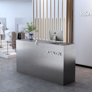 Stainless Steel Clothing Store Small Cashier Minimalist Modern Barber Shop Bar Company Front Desk Internet Celebrity Fashion Shop