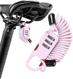 Padlock Dial 3 Digit Wire Lock Bicycle Security Key Lock Bike Cable Wire Travel Suitcase