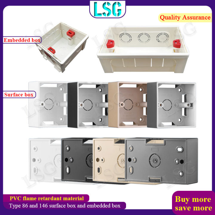 LSG White/black/gold/grey Surface box, Wall Switch And Socket Box
