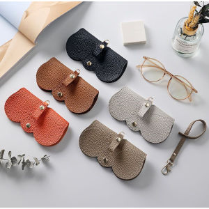 Fashion Sunglasses Bag Storage Glasses Case Sunglasses Leather Protective Case Lovely Glasses Clip Women Simple Glasses Bag