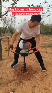 Máy khoan đất chôn cọc hàng rào - khoan lỗ trồng cây lỗ 20