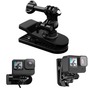 20240622 Backpack Strap Clip 360 Degree Rotation Hat Belt Clamp Mount For Gopro Hero 13 12 11 10 9 8 DJI POCKET Action insta 360 X5 X4 X3 ACE /AcePro 2 Camera Accessories