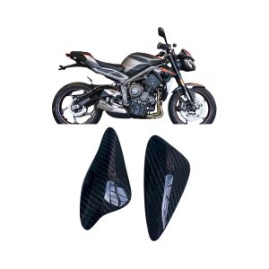 Motorcycle carbon fiber fuel tank corner protection slip fast For Triumph Daytona Moto2 765 / Street Triple 765 S R RS 2017-2022