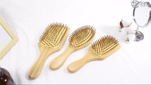 Hair Brush Comb for Women Natural Wooden Bamboo Scalp Massage Hair Growth Hair Brush Anti Static Air Cushion Comb 2 Designs Sikat Rambut Kayu