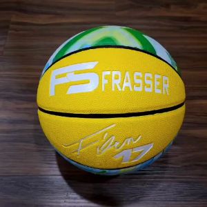 Frasser Bola Basket Original Size 7 Indoor Dan Outdoor Bahan PU Kuning Stabilo BBS PU 04