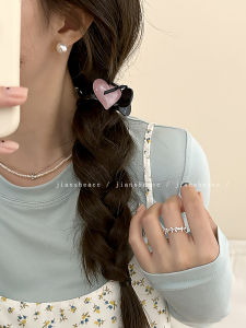 Jelly Heart High Horse Tail Hair Claw Korean Style Summer Sweet Afterbrain Hairpin Shark Clip Hair Accessories