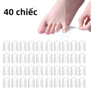 40 Chiếc Mũ Silicon Bảo Vệ Ngón Chân Chống Ma Sát Thoáng Khí Bảo Vệ Ngón Chân Ngăn Ngừa Vỉ Da Chăm Sóc Bàn Chân Miếng Dán Bảo Vệ Ngón Chân Cho Việc Đeo Thoải Mái