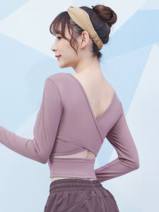 Womens Fitness Clothing Tight Long Sleeve Training Top Quick Dry Breathable Yoga Upper Body Slimming Running Sportswear
