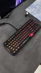 DarkBeacon Flux 87 HE Mechanical Gaming Keyboard Wired Hall Effect Magnetic Red Switch 0.01mm Rapid Trigger Adjustable Actuation RS/SOCD/DKS/MT 8000Hz Polling Hot Swappable RGB Backlit for PC