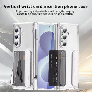 szhaiyu | Phone Case For Samsung Galaxy Z Fold 8 7 6 5 4 Ultra With S Pen With Wristband Holder Hinge Card Slot Screen Protector Film