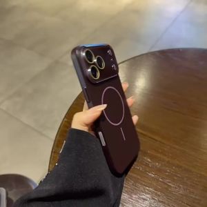 CHUANGYIWEI | Red Crystal Lens Film Skin Feeling Magnetic Charging Slim & Drop Protection Case