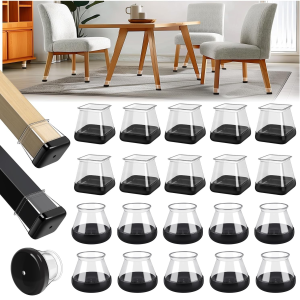 8Pc Silicone Chair Leg Sliders Furniture Glides Protectors Caps for Carpet Table Feet Covers Cups - Anti-Scratch Floor Protector